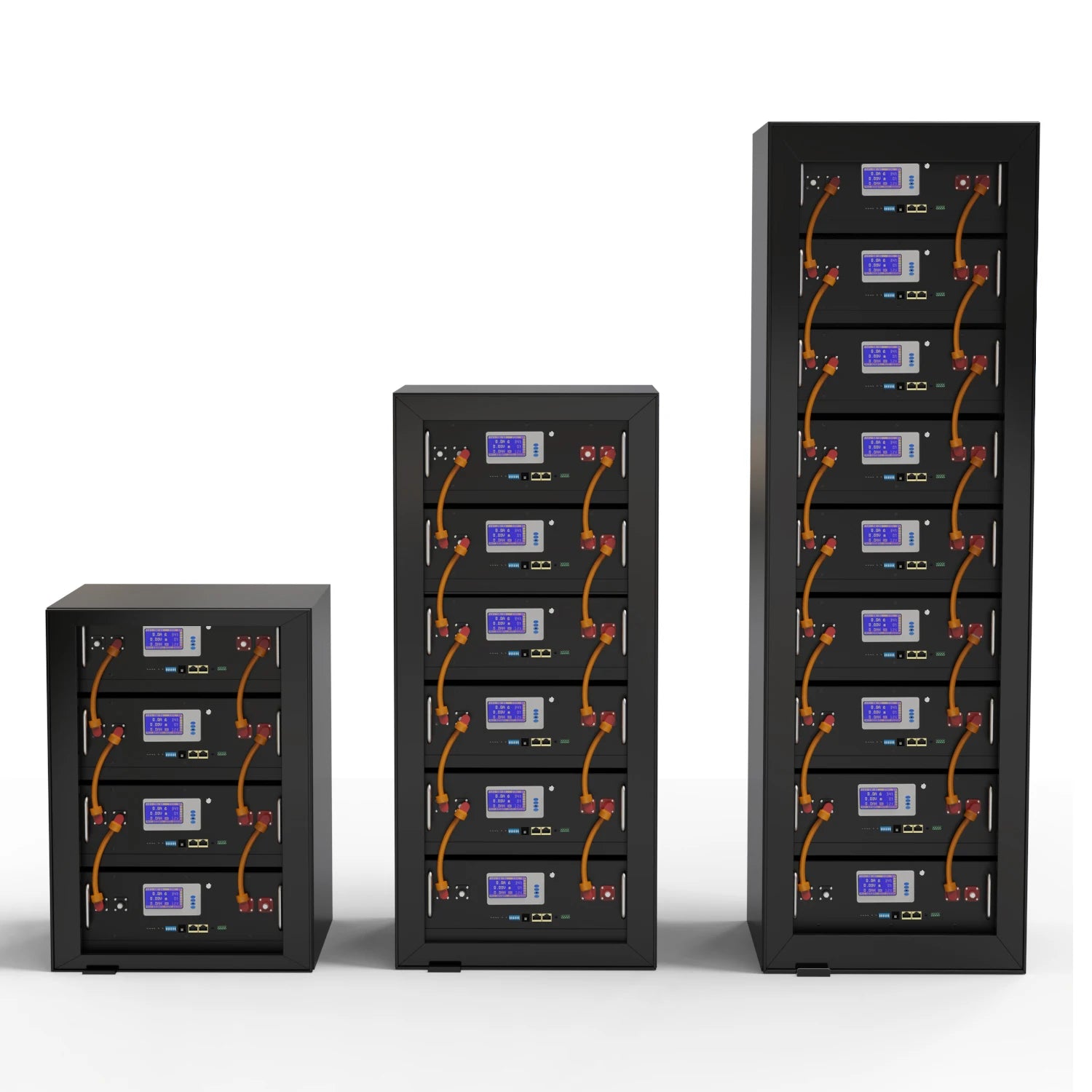 Lifepo4 battery with 100Ah capacity, 48V voltage, and CAN/RS-485 protocol for solar energy storage.