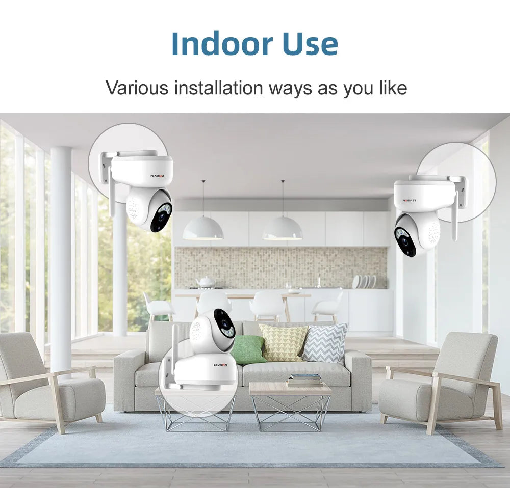 Flexible indoor use with various mounting options for your convenience.