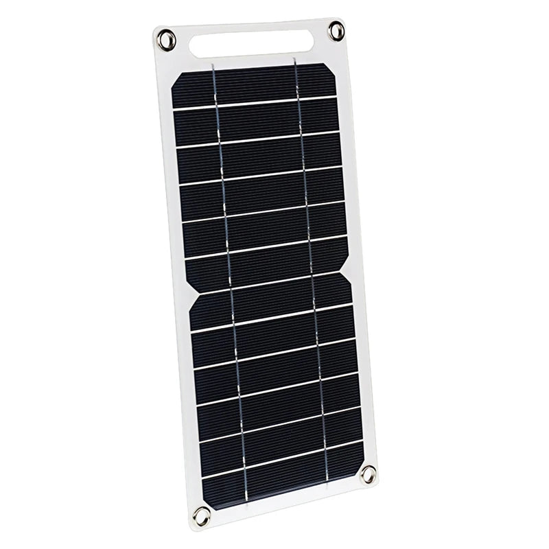 20W Solar Panel, Portable solar charger for hiking and camping, charges phones and power banks outdoors.