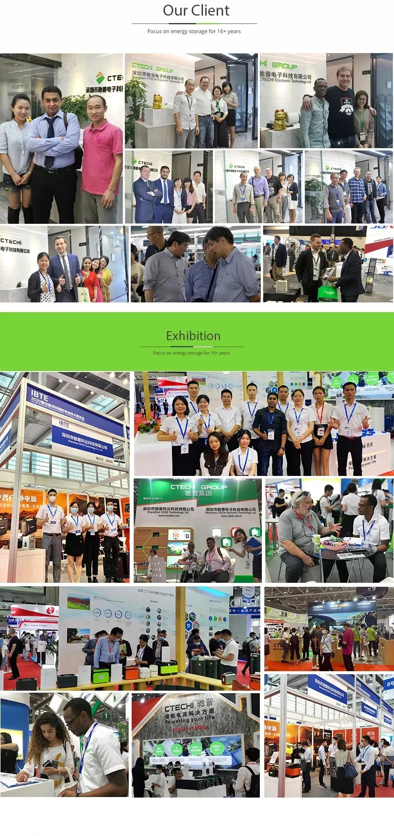 Energy storage company with 16+ years' experience, exhibiting at GRCUP and CTEC.