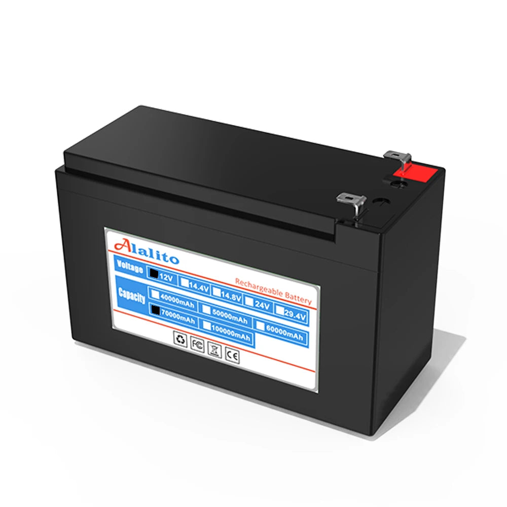 12V 60Ah 18650 lithium battery, Halito's 12V 60Ah lithium-ion battery pack for high-current applications like solar street lamps and backup power supplies.