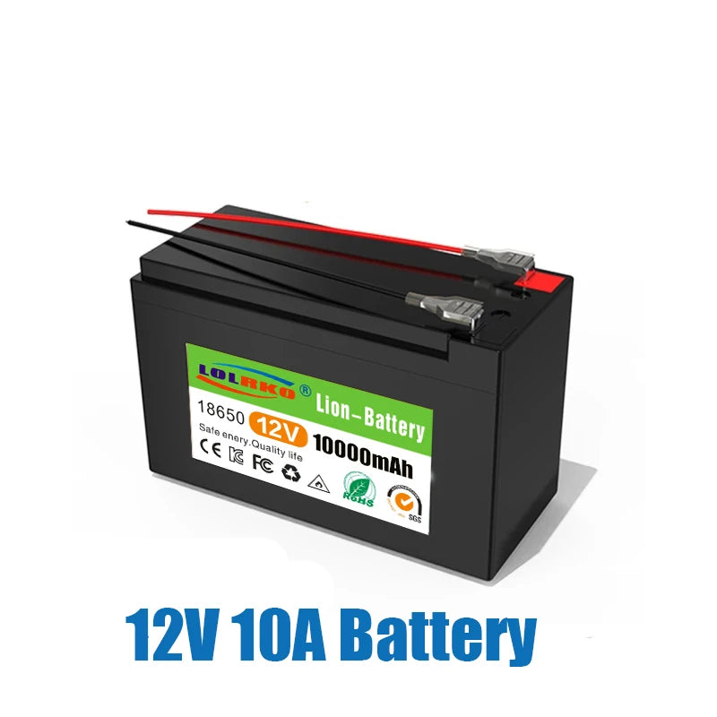 12V Battery, Rechargeable lithium-ion battery pack suitable for solar storage, outdoor lighting, and electric use.