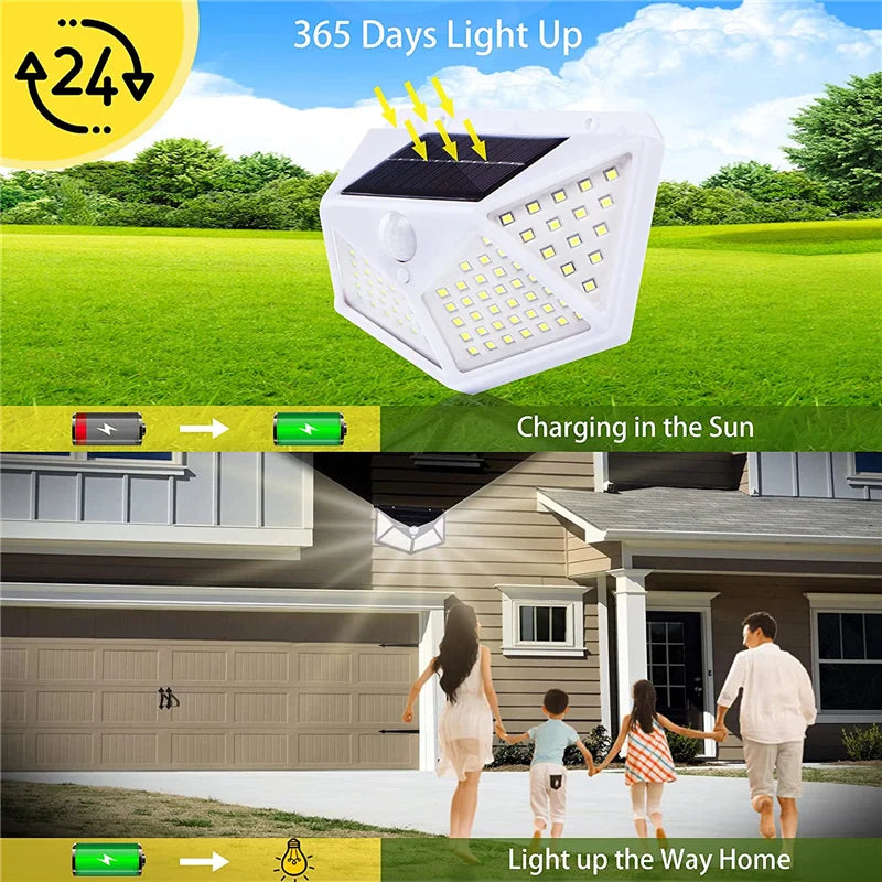 2/4/8/10PCS Solar Light, Elegant outdoor lamp with motion sensor, solar power, and waterproof design for garden or street decorating.