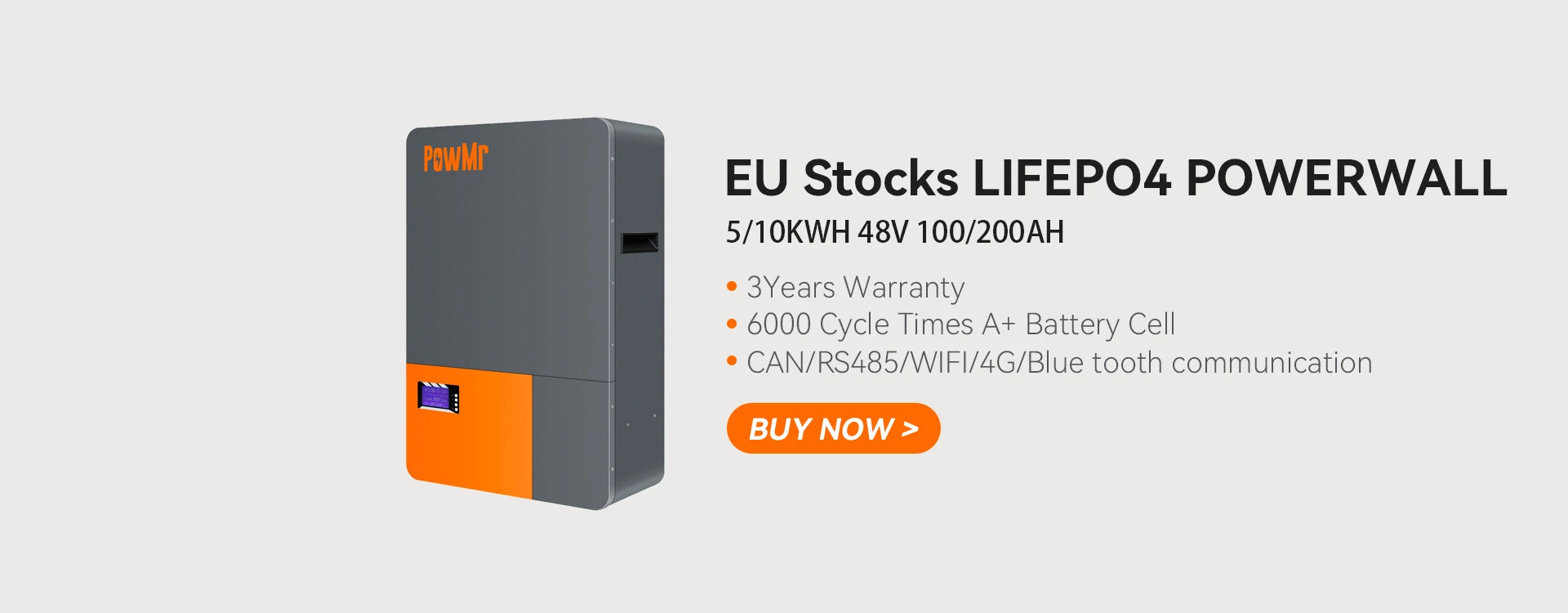 EPEVER MPPT Solar Charge Controller, EU POW Mr battery pack with 48V, 1000Ah capacity and 3-year warranty.