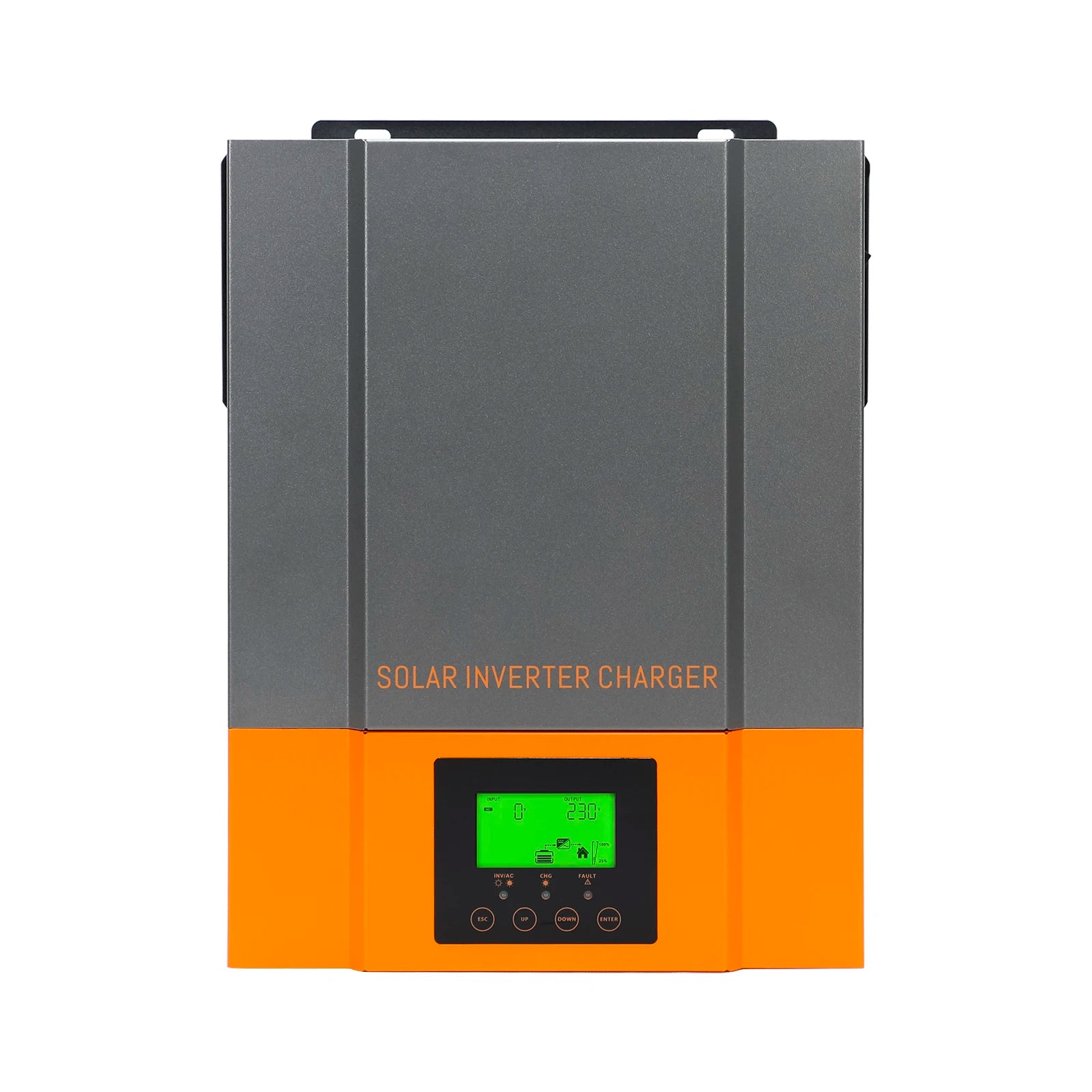 Advanced solar inverter charger with high power output, Wi-Fi connectivity, and AC charging capabilities.
