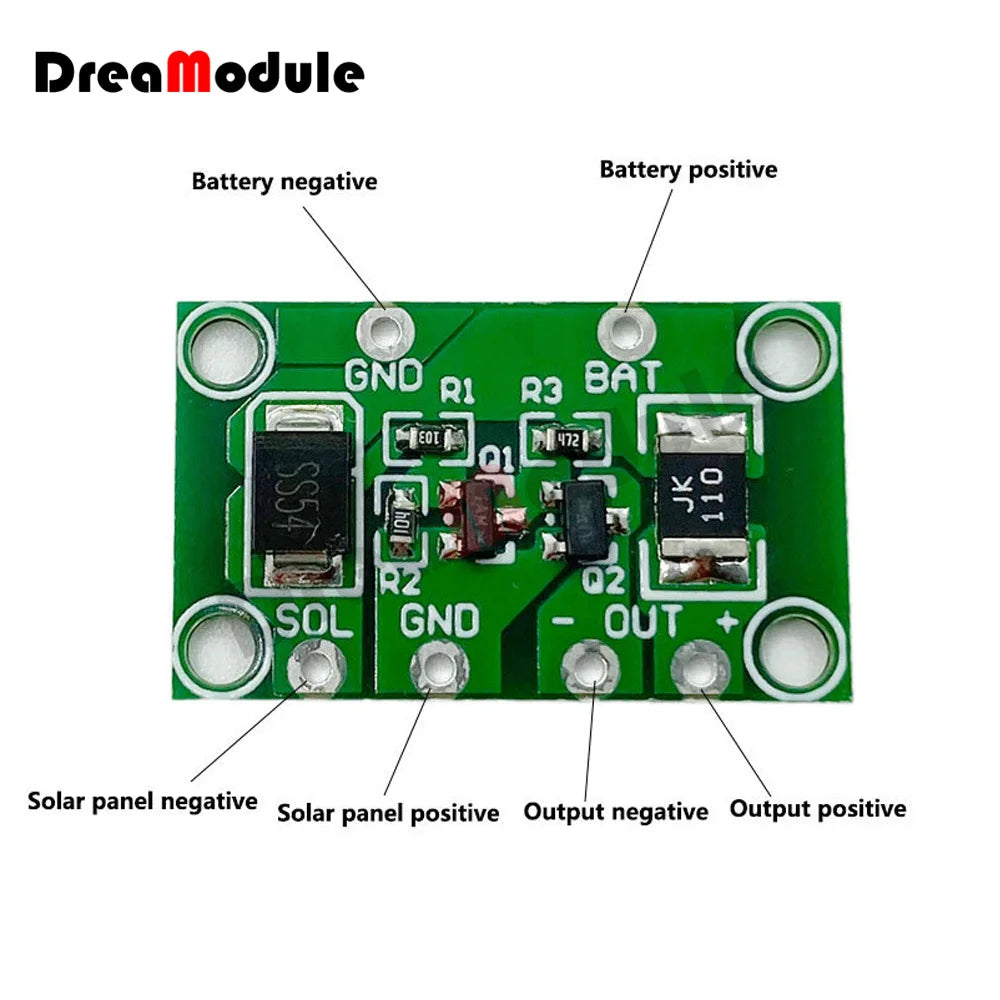 Solar Panel Controller, Controller for solar-powered lawn lamps, regulating voltage (3.2-12V) and current (up to 1A).