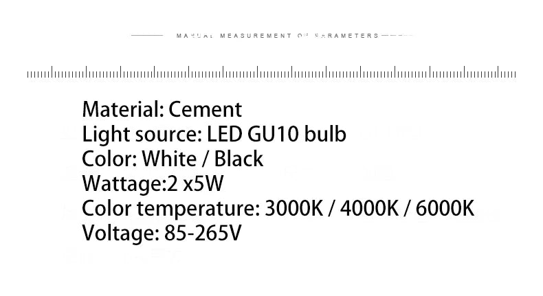 Waterproof lamp with adjustable color options, LED light source, and cement body for outdoor use.