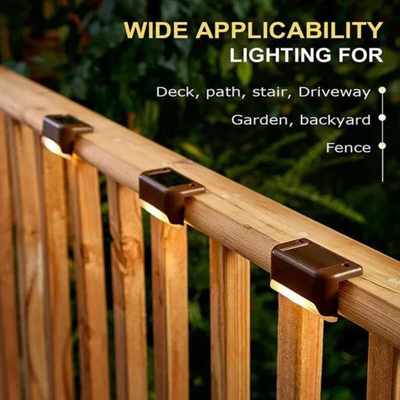 Solar Deck Light, Solar-powered lights for outdoor spaces: decks, paths, stairs, driveways, gardens, and backyards.