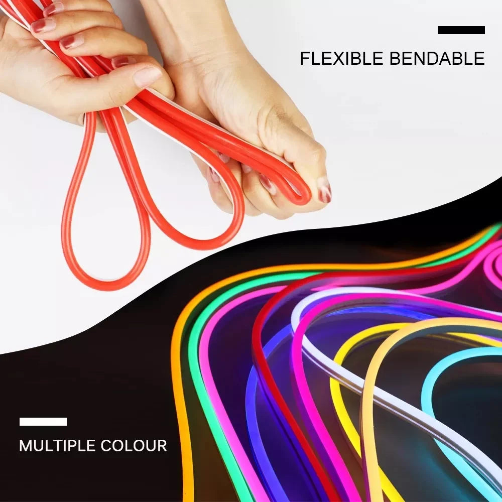 Flexible Tira Led Neon Flex Led Strip Light, Flexible, bendable LED strip with multiple colors.