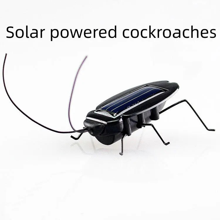 Solar-powered toy cockroaches