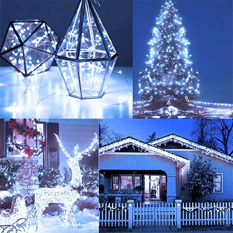 4 Pack Led Solar Fairy Light, Solar fairy lights for indoor/outdoor use: waterproof, weather-resistant, and festive for holidays and gatherings.