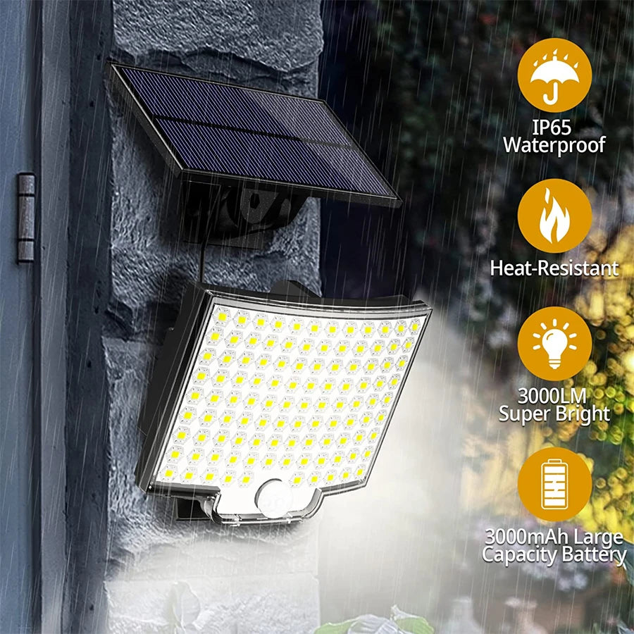 Solar LED Light, Waterproof, heat-resistant LED light with long-lasting battery.