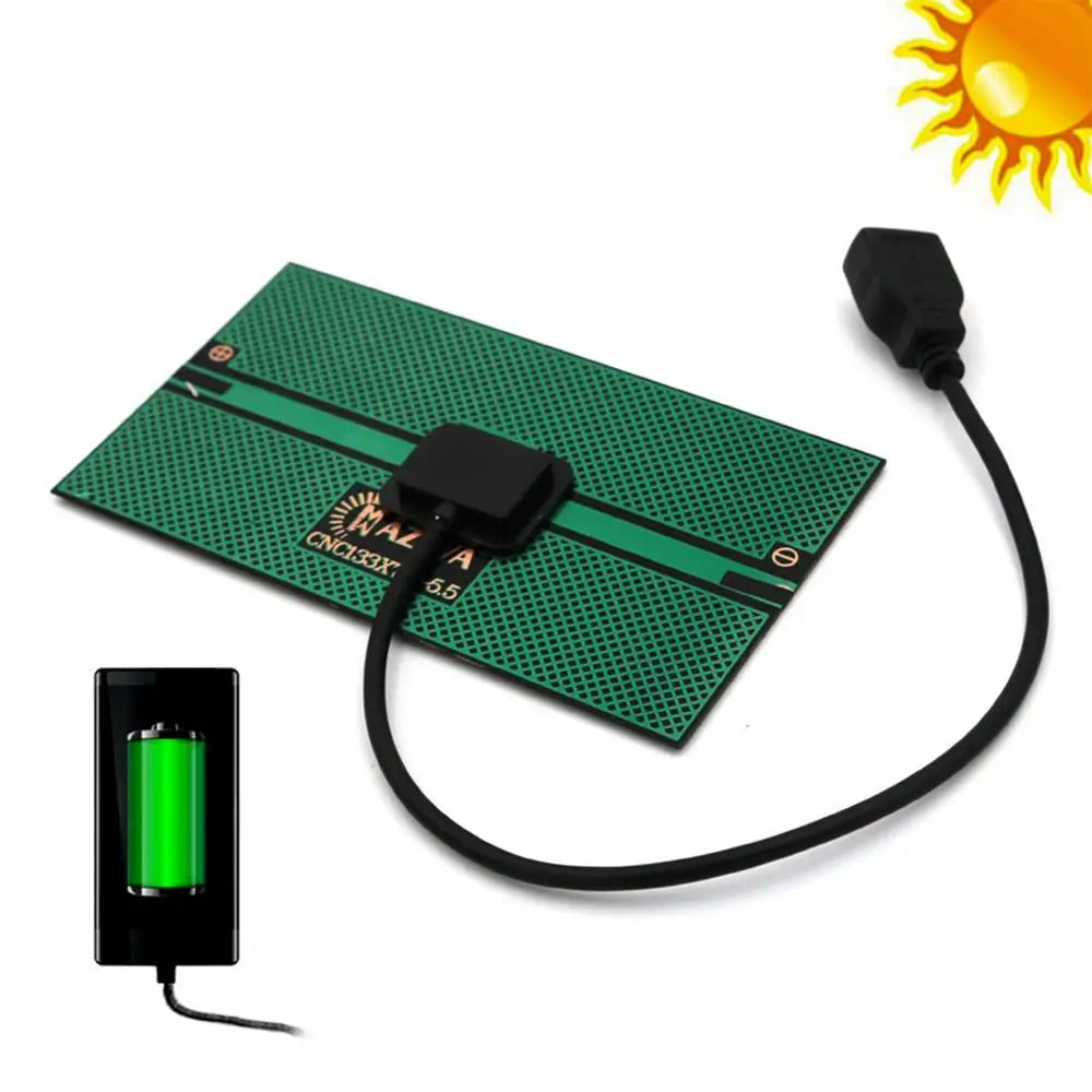 Mini 5.5V Portable USB Solar Panel, Renewable energy sources: clean, eco-friendly, and reduces pollution.