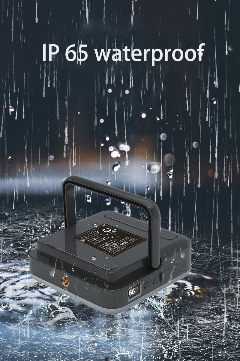 2023 NEW 13500mA LED Camping Light, Reversible USB-C charging port for easy recharging from either side.