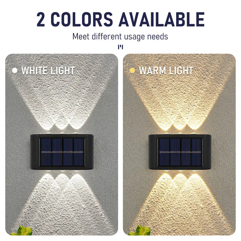 Two color options available: Bright White and Warm Light. Perfect for various outdoor uses.