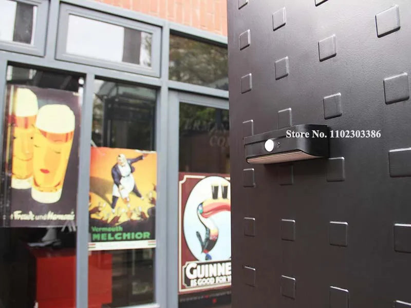 Motion Sensor LED Solar Light, Waterproof solar lights made from ABS material, perfect for outdoor use in any weather condition.