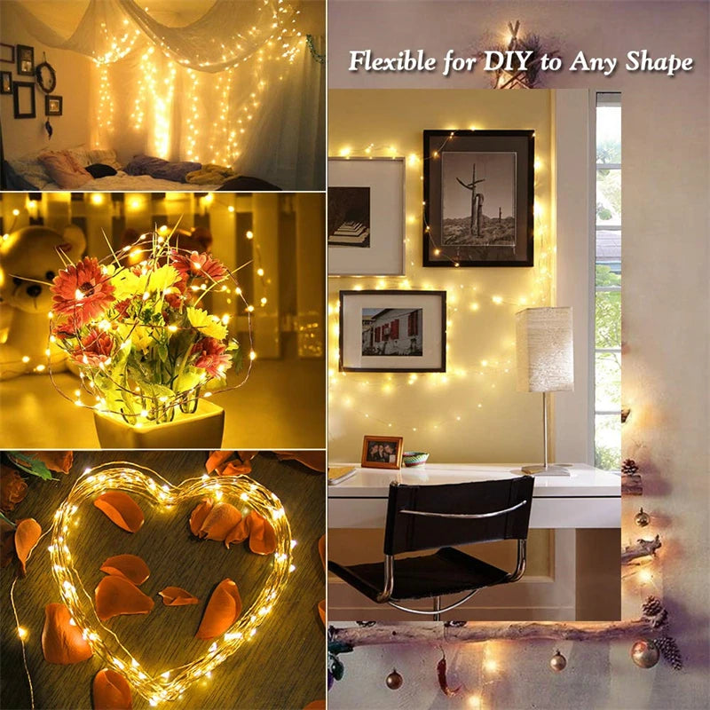 4 Pack Led Solar Fairy Light, Shape to fit any design or occasion with ease