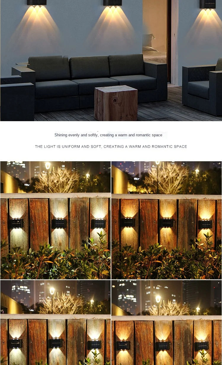 Outdoor Solar Garden Light, Solar lamp emits soft, uniform light for a warm and cozy ambiance.