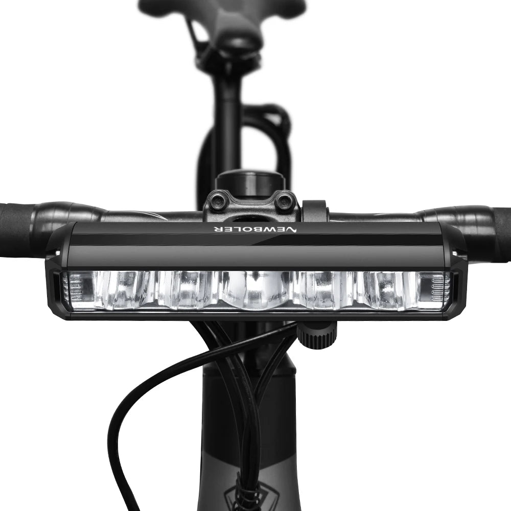 NEWBOLER EOS640 Bicycle Light, Rechargeable built-in battery with USB port and high-low beam switching.