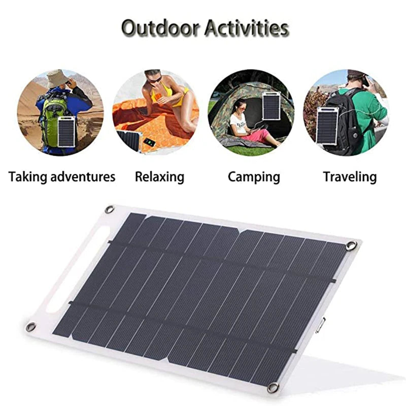 5V Solar Panel, Perfect for outdoor use: camping, traveling, or relaxing in the sun.