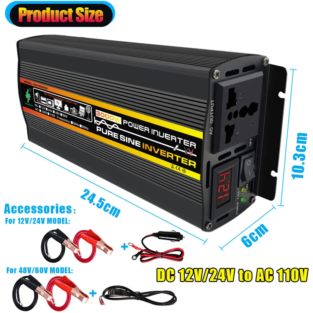 3000W/4000W Pure Sine Wave Inverter, Pure Sine Wave Inverter Car Power