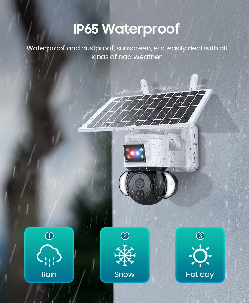 INQMEGA 5MP External Security Camera, Waterproof and dust-resistant IP65 rating ensures reliable outdoor surveillance in rainy, snowy, or extreme temperature conditions.