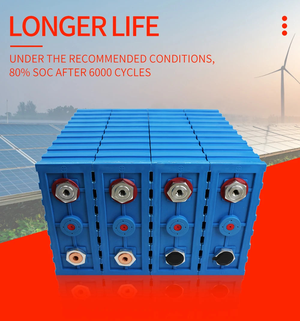 Expected lifespan: 6,000 cycles with 80% capacity retained.