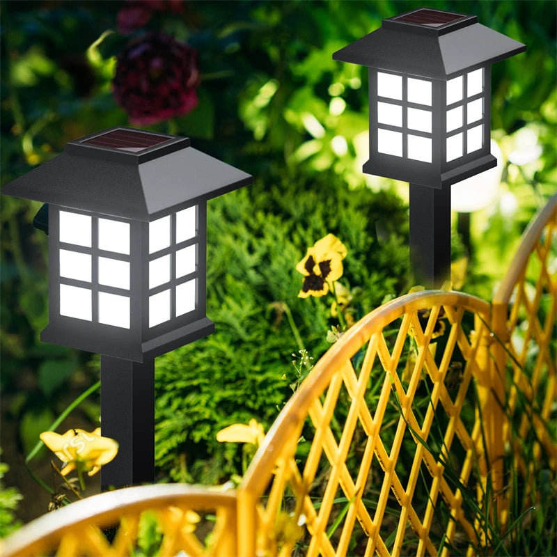 LED Solar Pathway Light, Automated night lights provide 8-10 hours of lighting.
