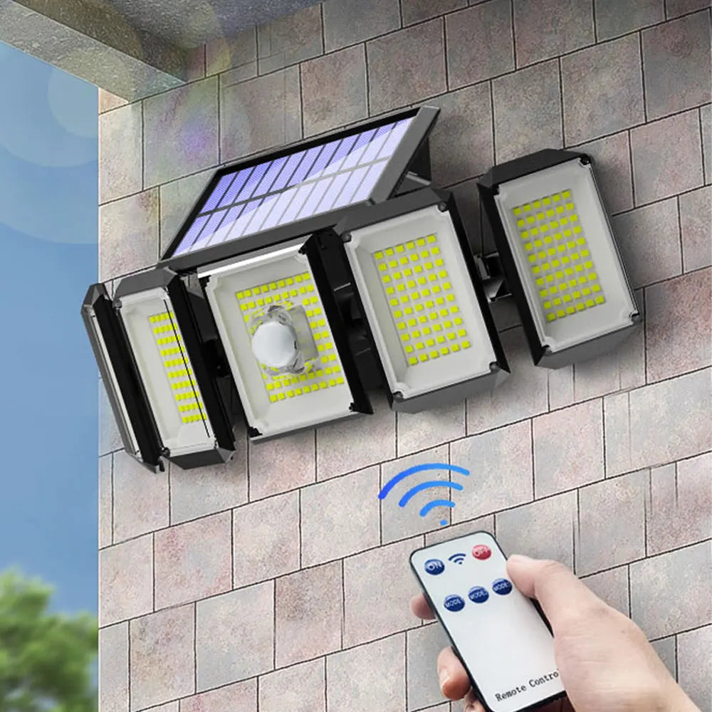 5 Heads 300 LED Solar Light,