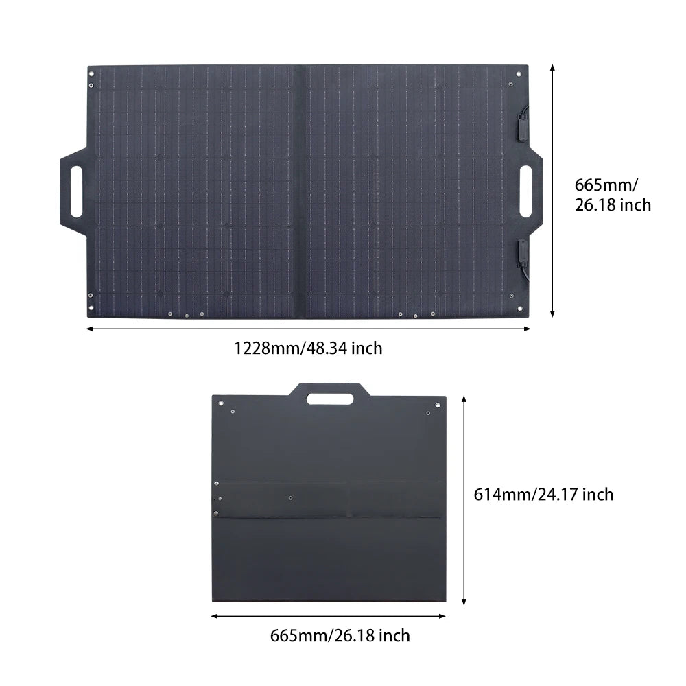 300W Foldable Portable ETFE Solar Panel, Portable solar panel kit for charging 12V batteries for various devices.