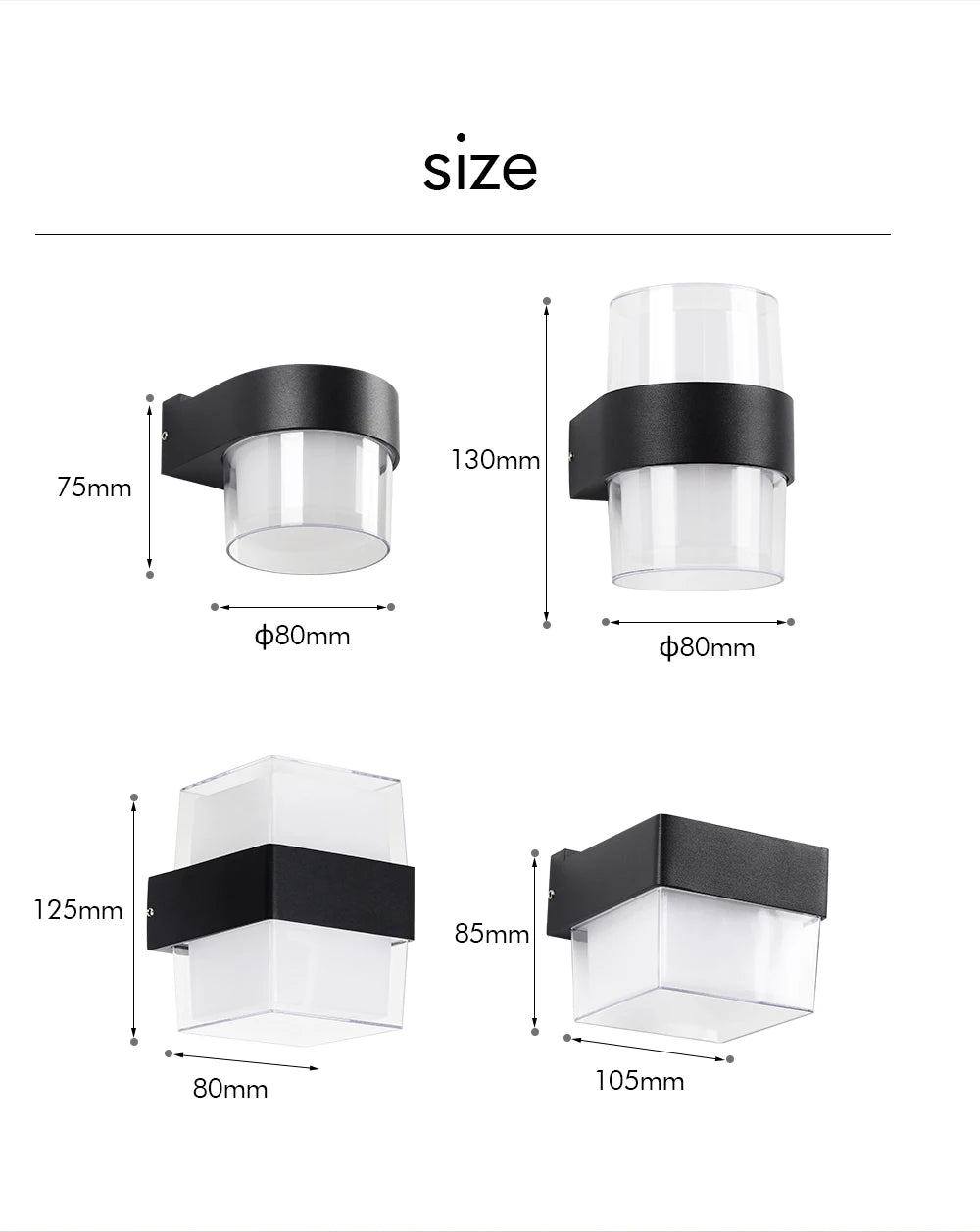 IP65 Waterproof Interior Wall Light, Modern LED wall light with IP65 waterproof rating, 2-year warranty, and free shipping.