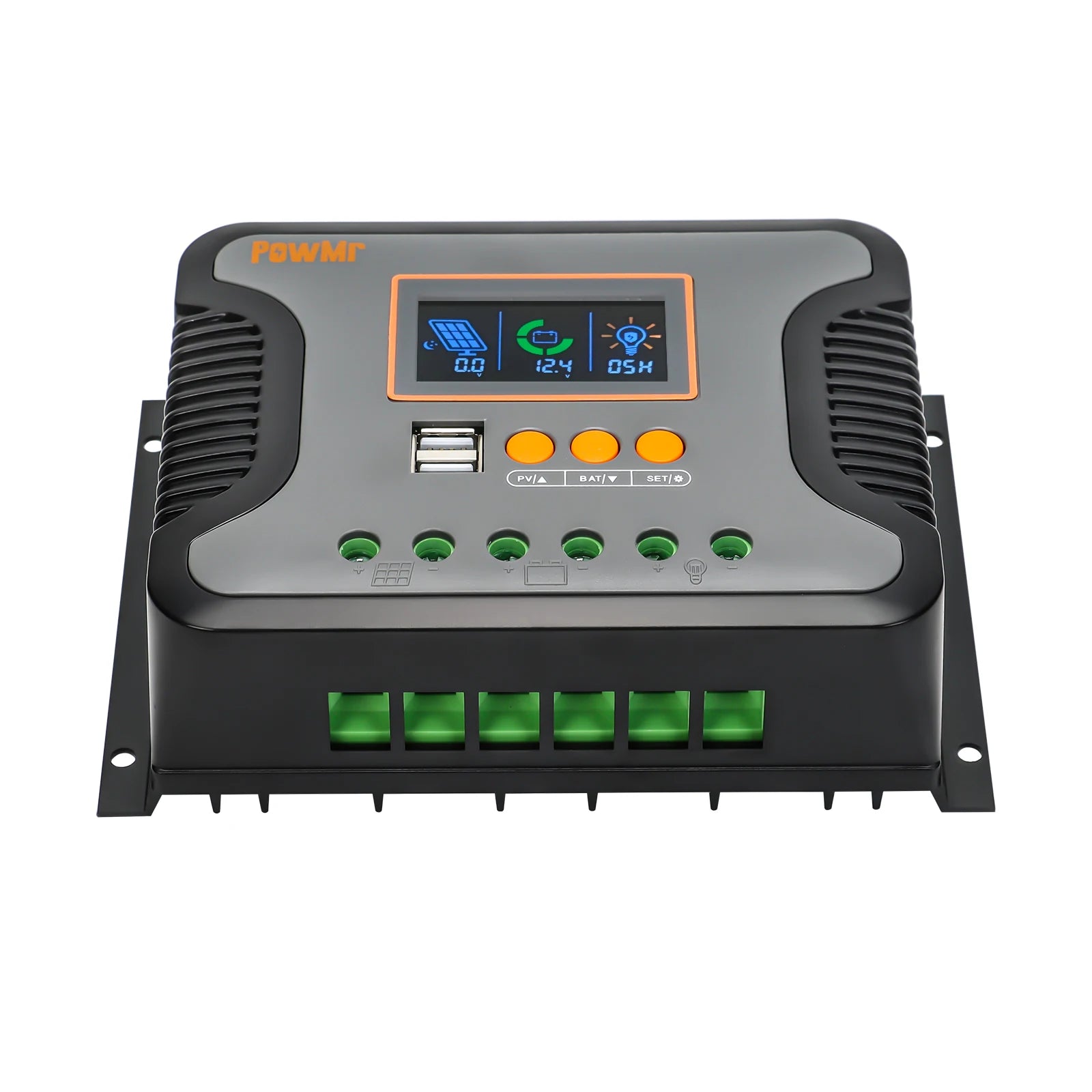 PowMr PWM 30A 60A 80A Solar Charge Controller, Prolong battery life with battery protection