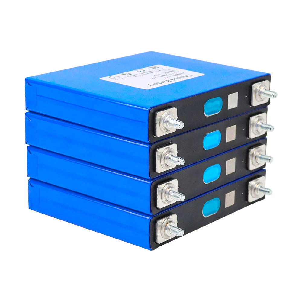 Pack of rechargeable LiFePO4 batteries for 12V solar storage, available in various capacities and shipped to EU within 7 days.