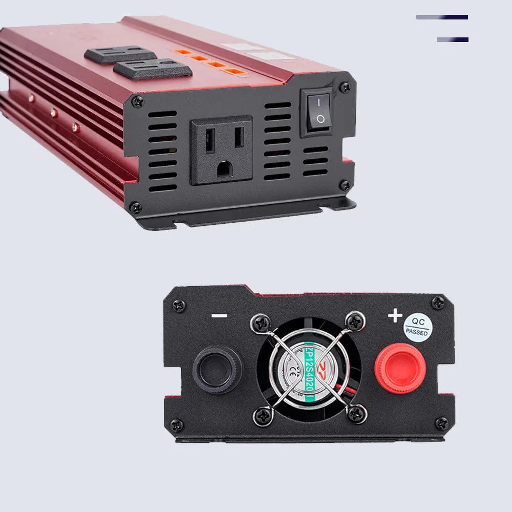 110/220V 4000W Car Inverter, Universal power adapter for US, Canada, Japan, and more, includes 2-pin flat pin US plug.