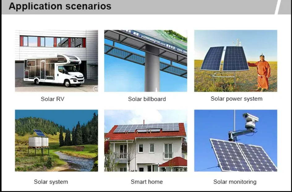 PWM Solar Controller, Solar-powered solutions for RVs, billboards, smart homes, and solar systems with real-time monitoring.