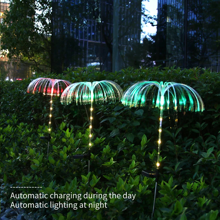Auto On/off Colorful Lawn Light, Automatically charges by day and turns on colorful lights at night.