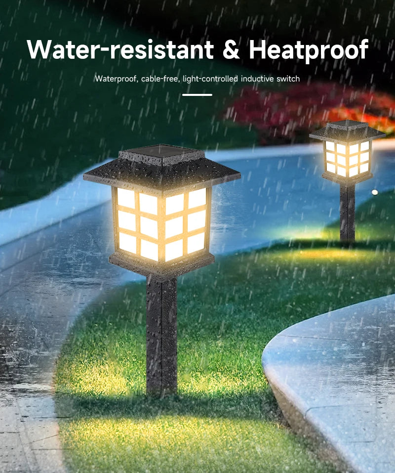 Solar Light, Wireless, water-resistant, and heat-proof remote control with inductive switch.