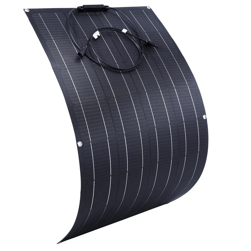 ETFE 300W Flexible Solar Panel, Portable solar panel charger for smartphones, cars, and camping, with flexible ETFE material and 300W power output.