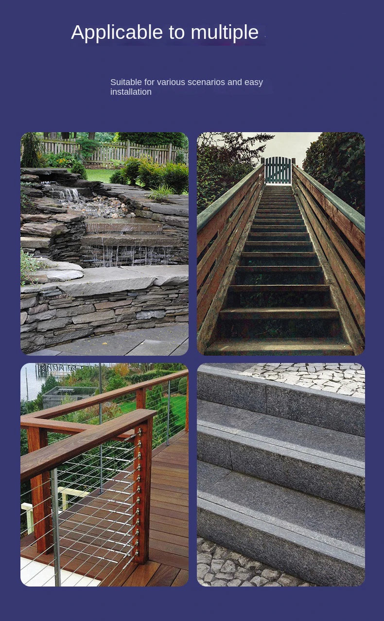 LED Solar Stair Light, Easy to install and suitable for various outdoor scenarios, including gardens, courtyards, and terraces.