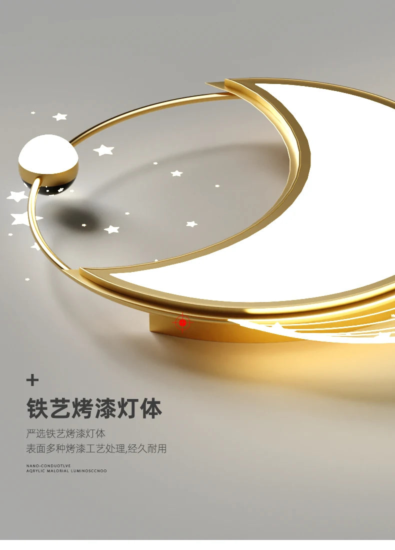 star ring LED Iron Modern Chandelier Light, Modern LED chandelier with non-conductive acrylic design for indoor use.