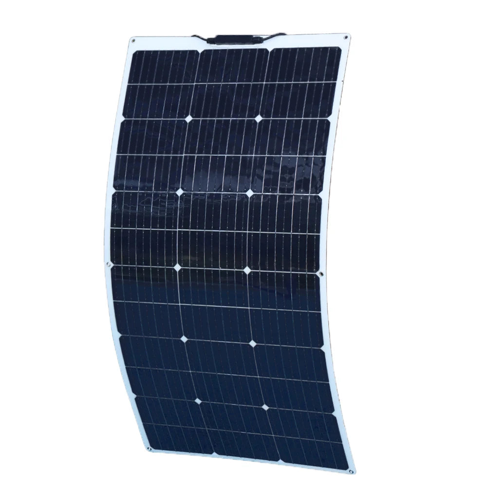 Flexible Solar Panel, Solar panel kit with 200W monocrystalline panels, suitable for camping, cars, and homes.