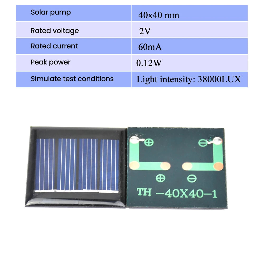 SUNYIMA 10PCS 2V 5V 6V 50*50 80*80 Solar Panel, Portable solar panels for DIY battery charging and camping, available in various sizes.