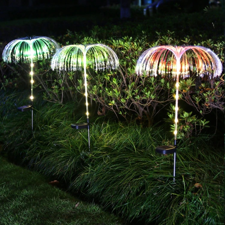 Auto On/off Colorful Lawn Light, RGB color-changing solar-powered lights feature transparent lamp beads for vibrant nighttime displays.
