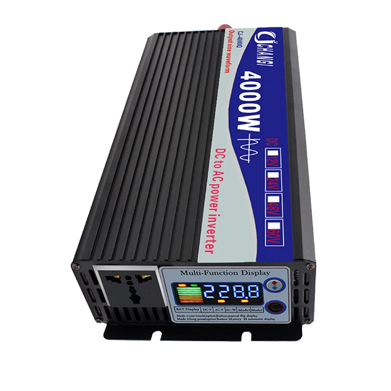 Pure Sine Wave Inverter, Prevent damage to inverter and battery by avoiding overvoltage and overdischarge.