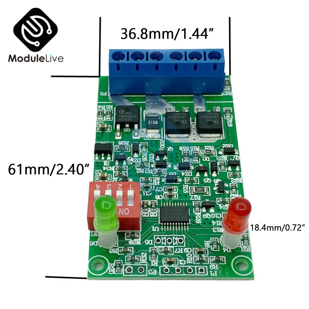 LED Solar Lawn Light Controller Board with adjustable voltage: 3.7V, 7.4V, or 11.1V operation.