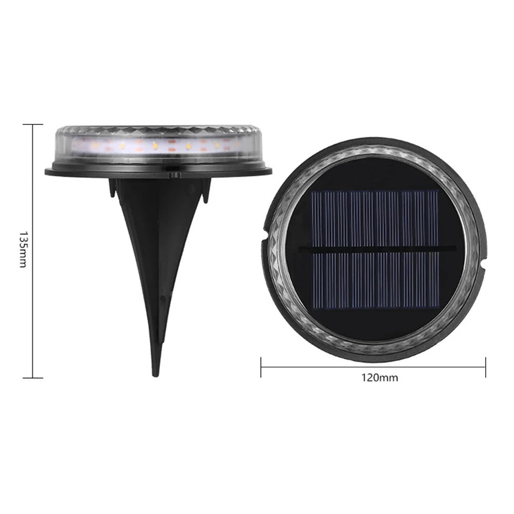 4Pack Solar Ground Light, Place solar panel upwards; keep products away from flames.