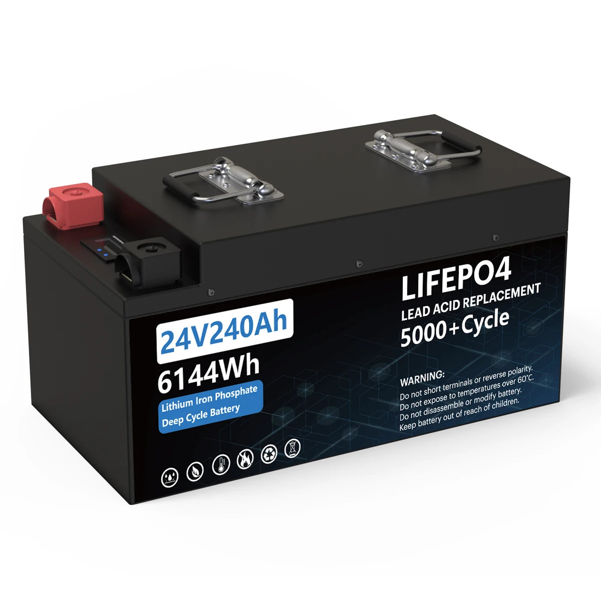 LiFePO4 24V 200AH Battery, Lithium Iron Phosphate battery storage and handling instructions.