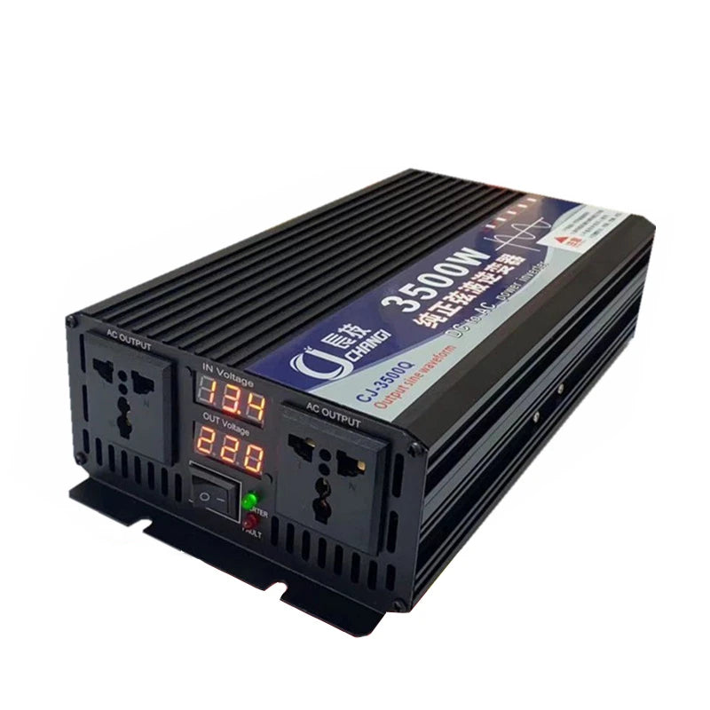 Inverter, DC-AC power converter: Converts DC voltage to AC voltage, producing a pure sine wave up to 5000W.