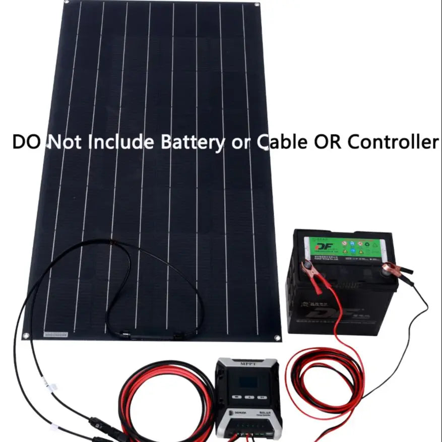 Solar Panel, No battery, cable, or controller included.