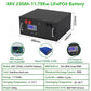 Nova bateria 48 280Ah LiFePO4 14Kwh - 6000+ ciclos 16S 51.2V 200Ah 300Ah RS485/CAN Off/On Grid Sistema Solar 10 anos de garantia